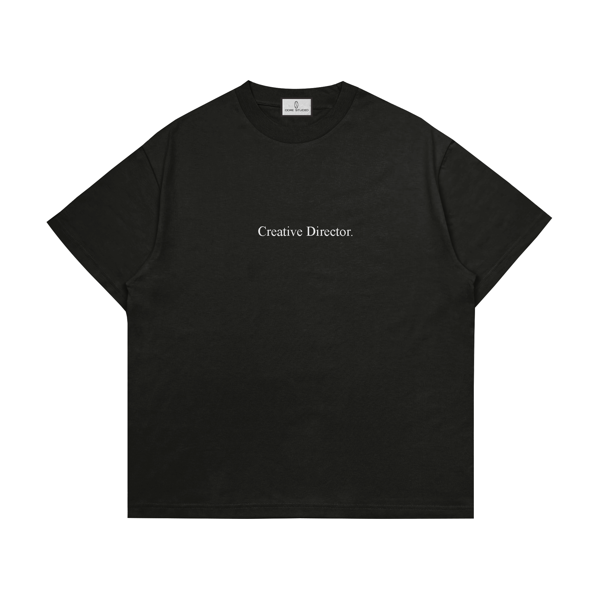 t-shirt-crista-creative-director-frente.jpg T-shirt cristã Creative Director vista de frente em algodão premium com estampa inspirada em Efésios 3:20-21